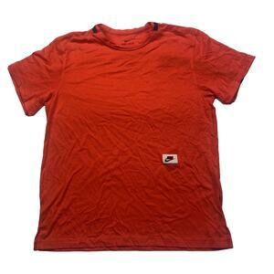 Nike Sportswear T-shirt Red Crimson Bright Unique Mens Size Medium